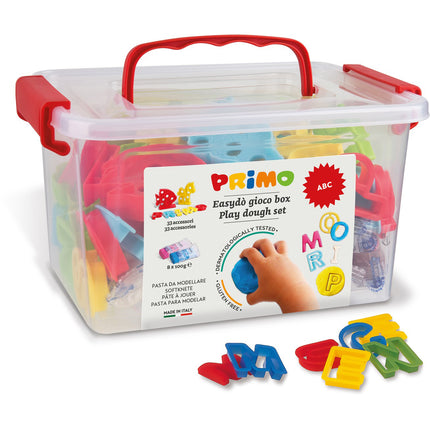 Primo easy do speelset met klei en letters in koffer