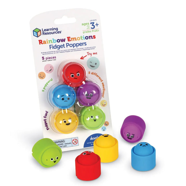 Learning Resources Rainbow Emoties Fidget Poppers