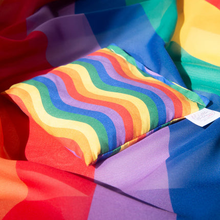 Grennn x Little Botanic Sensorische pittenzakjes - Regenboog + waves - 7 stuks