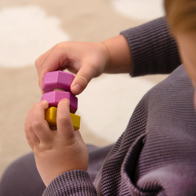 Regenboog Houten Moeren en Bouten – Set van 7