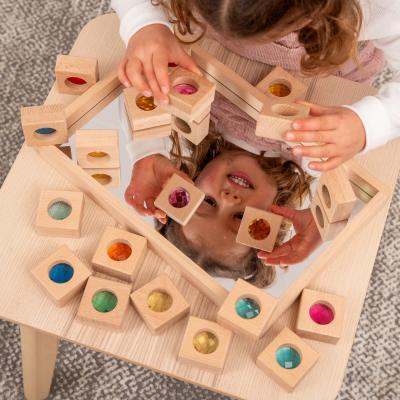 tickit®  Houten Kaleidoscoop Blokken - Set van 20