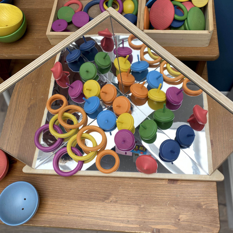 4-way Houten verkenningsspiegel