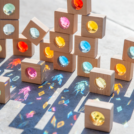 tickit®  Houten Kaleidoscoop Blokken - Set van 20