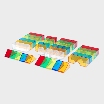 Transparante Kleurenblokken – Set van 50