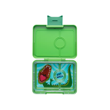 Yumbox Snack 3 vakken Jurassic Green / Dinosaur tray