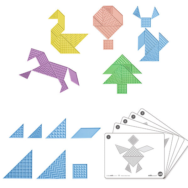 Green-n-Learn sensorische tangram school set