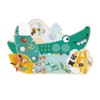 Tropik houten krokodil busy-board