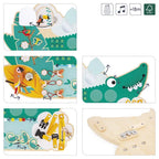 Tropik houten krokodil busy-board