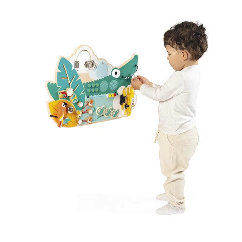 Tropik houten krokodillen activiteitenbord