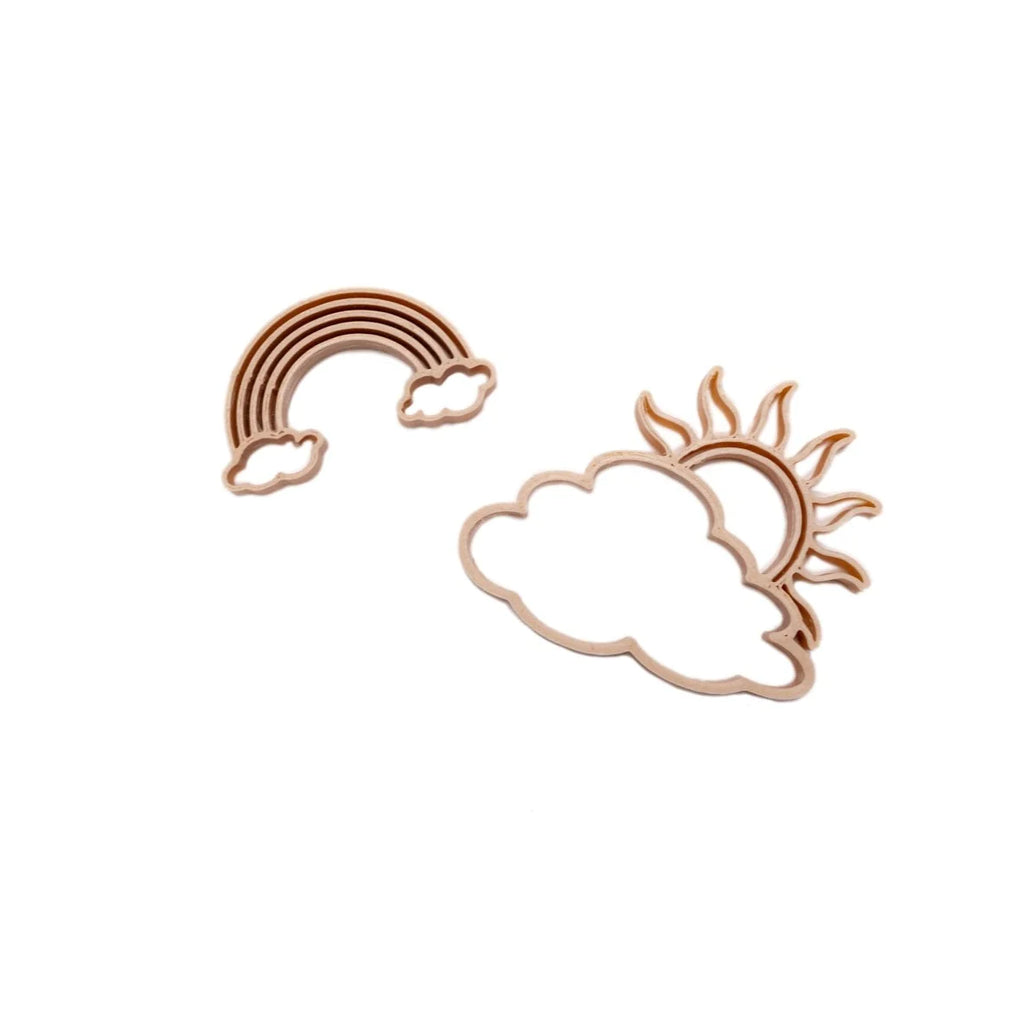 Uitstekers zon en regenboog