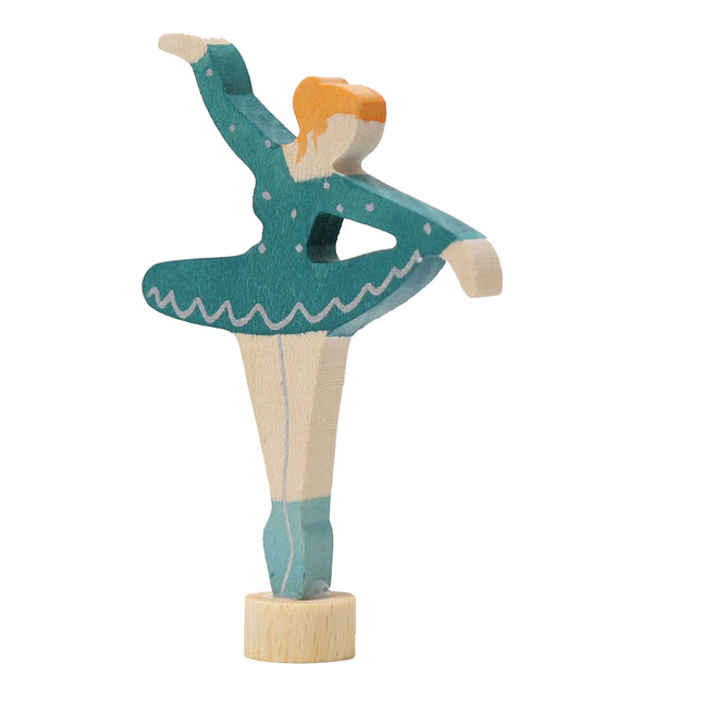 Grimm`s houten steker blauwe ballerina