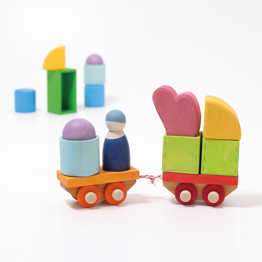 Grimm`s bouwset houten trein