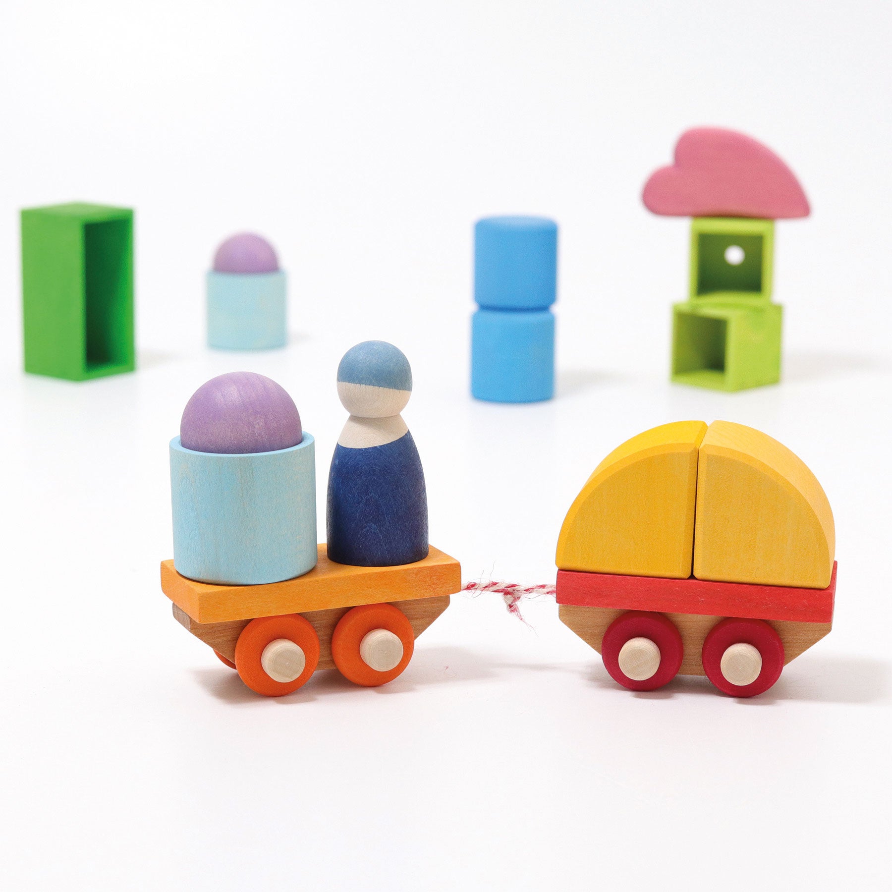 Grimm`s bouwset houten trein