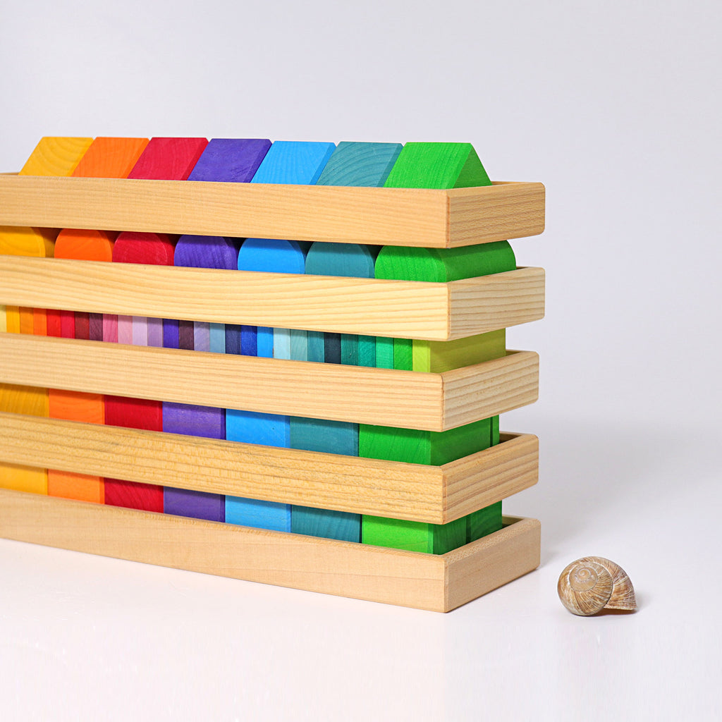 Grimm`s houten blokkenset vormen en kleuren