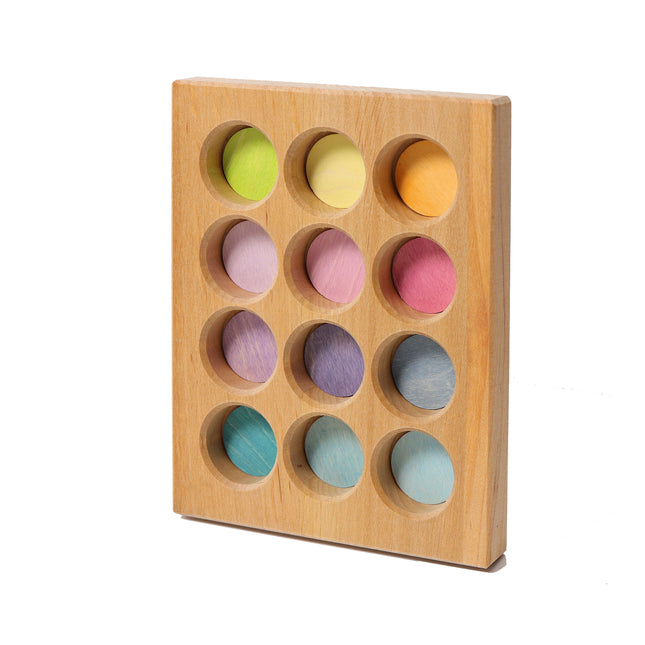 Grimm`s houten sorteerbord in pastelkleuren