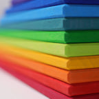 Grimm`s bouwplaten in regenboogkleuren