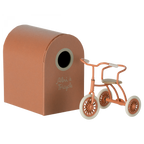 Maileg driewieler voor muizen koraalroze