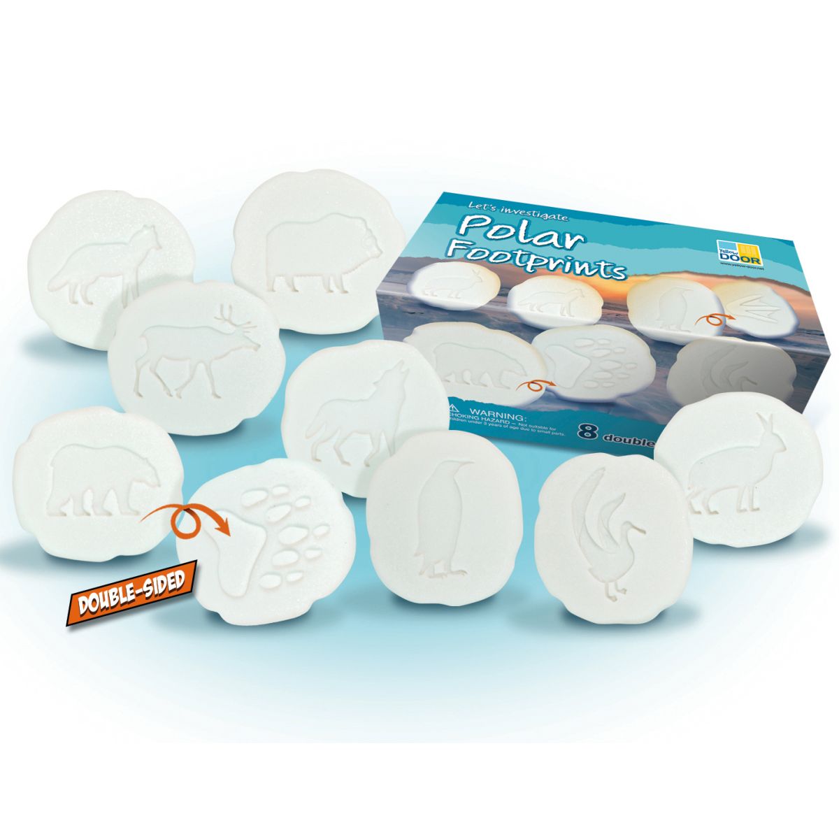 Yellow Door ontdekstenen pootafdrukken pooldieren