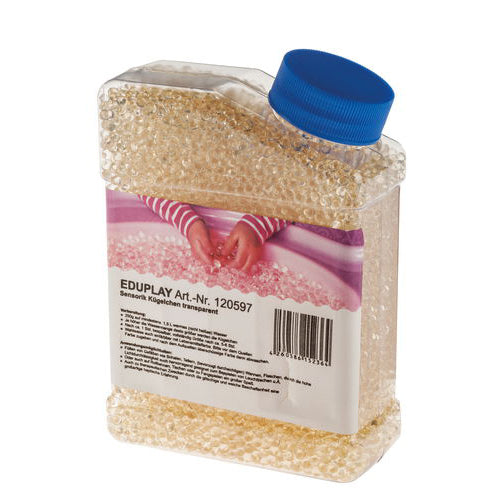 Sensorische transparante waterparels