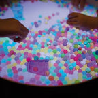 waterparels op lichtpaneel