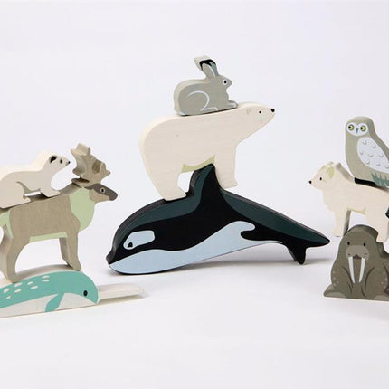 Tender Leaf set met houten pooldieren