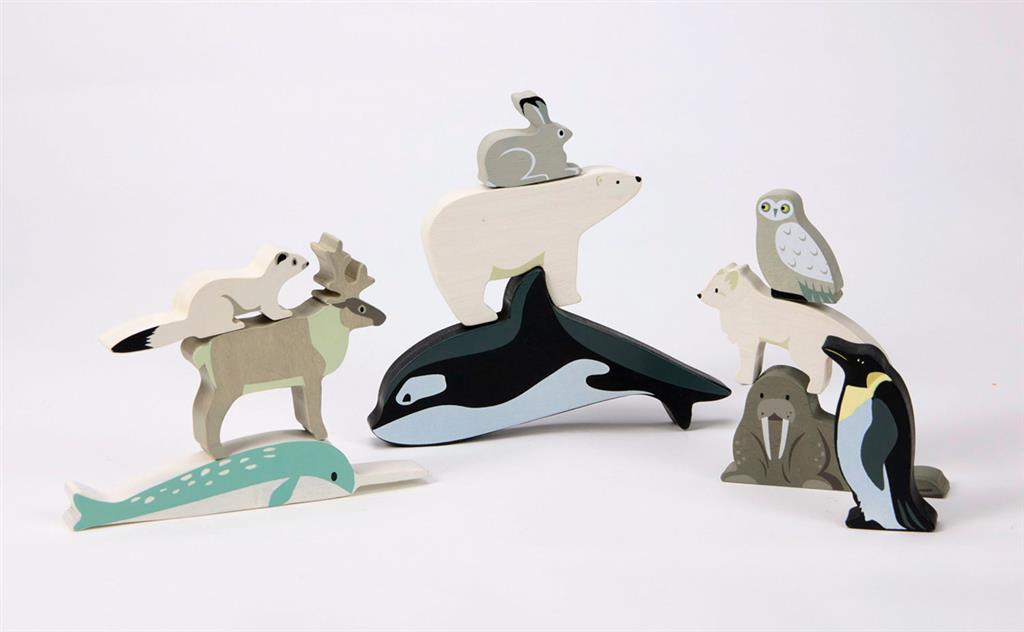 Tender Leaf set met houten pooldieren