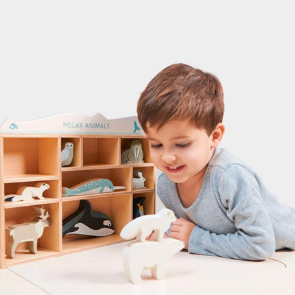 Tender Leaf set met houten pooldieren