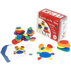 EDX rainbow pebbles plastic container