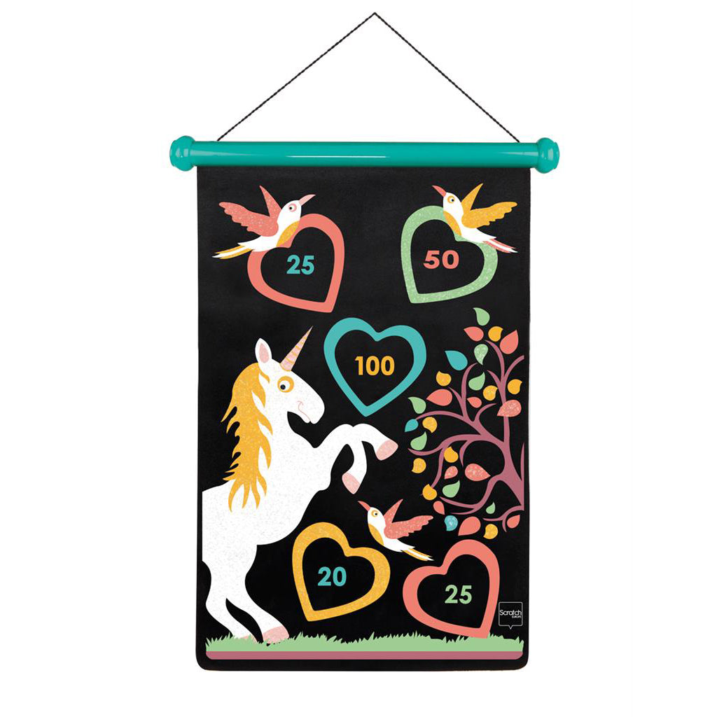 Scratch magnetische darts eenhoorn met glitter