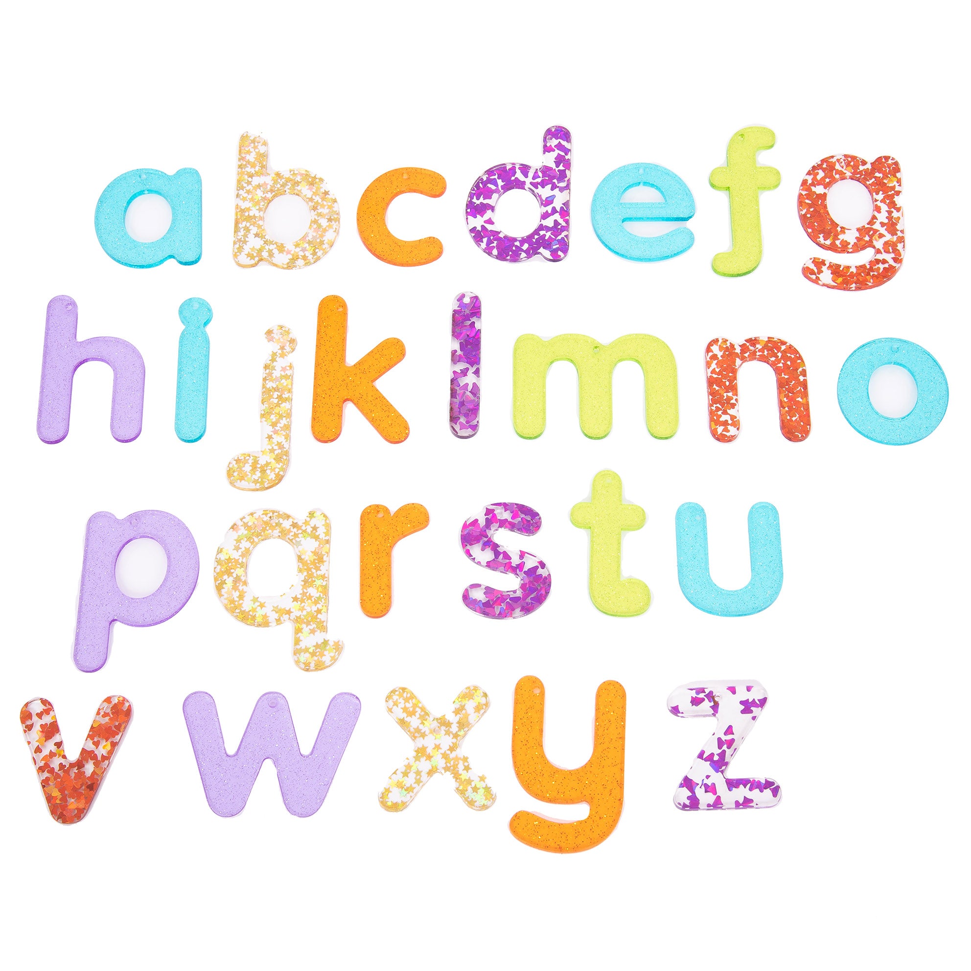 Regenboog glitter letters
