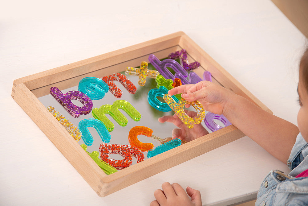 Regenboog glitter letters