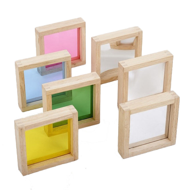 Tickit vierkante sensorische houten blokken