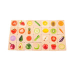 houten match blokken groente en fruitsoorten tickit