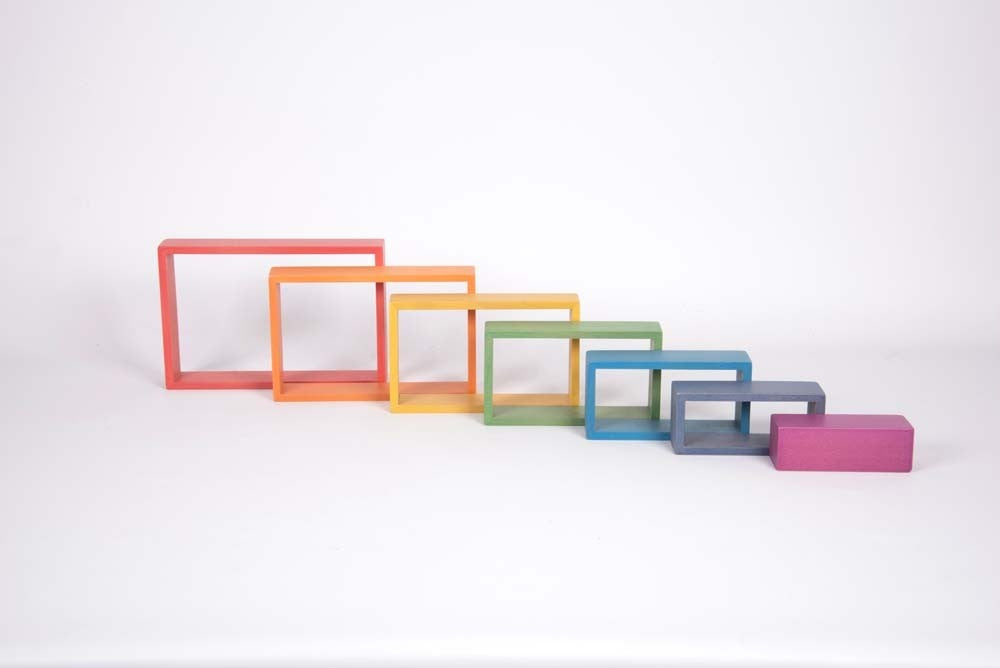 Tickit rainbow architect rechthoeken op een rij