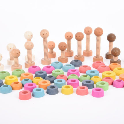 Tickit set van 15 houten figuren met schroef