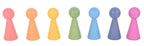 Tickit 7 houten figuren in regenboogkleuren