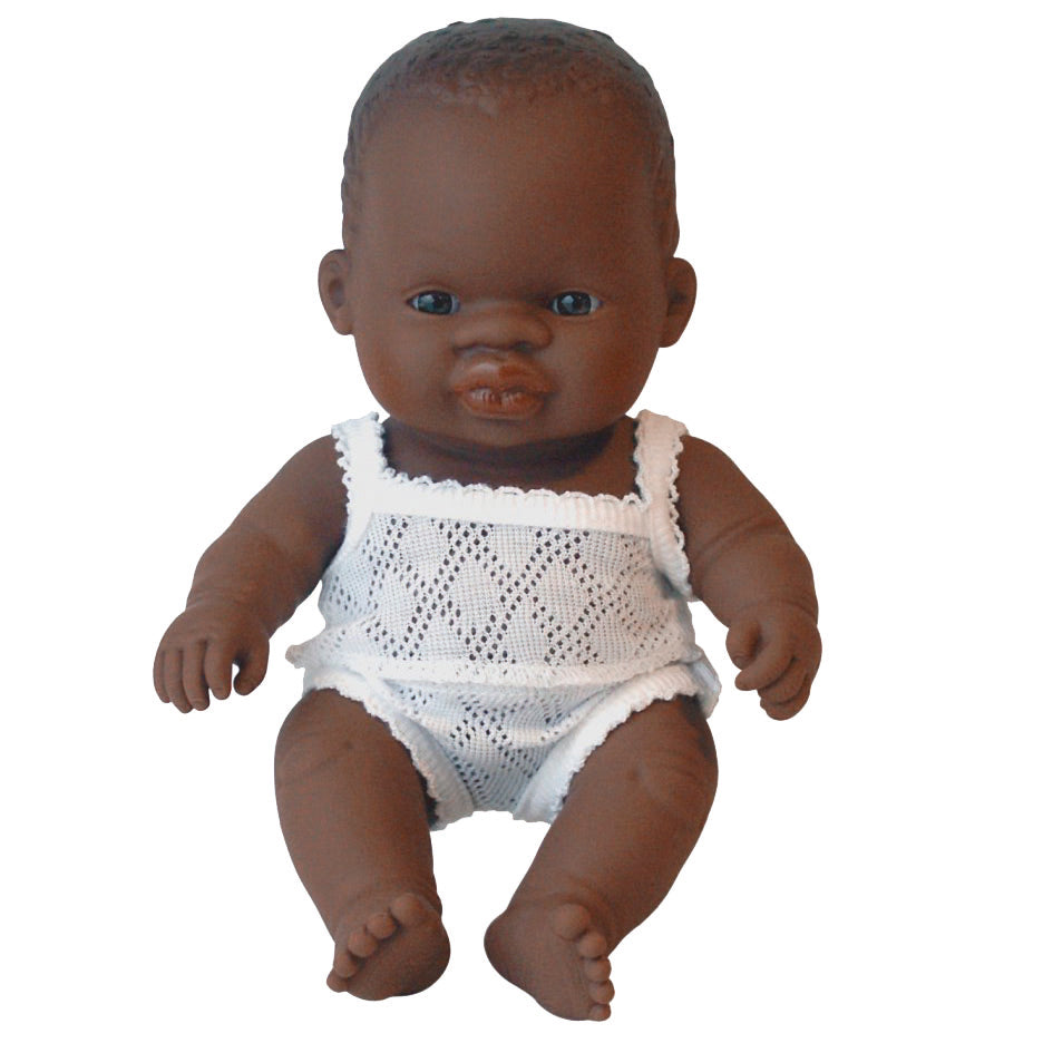 Miniland pop Afrikaanse jongen 21cm