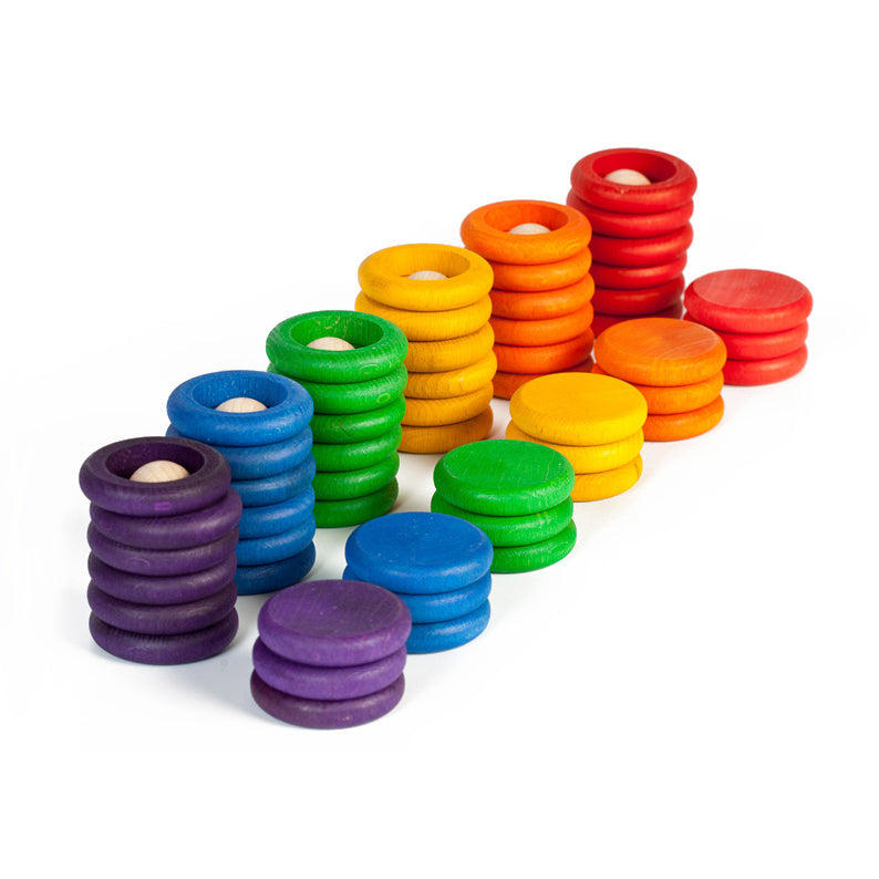 Grapat set van 6 Nins, ringen en schijven