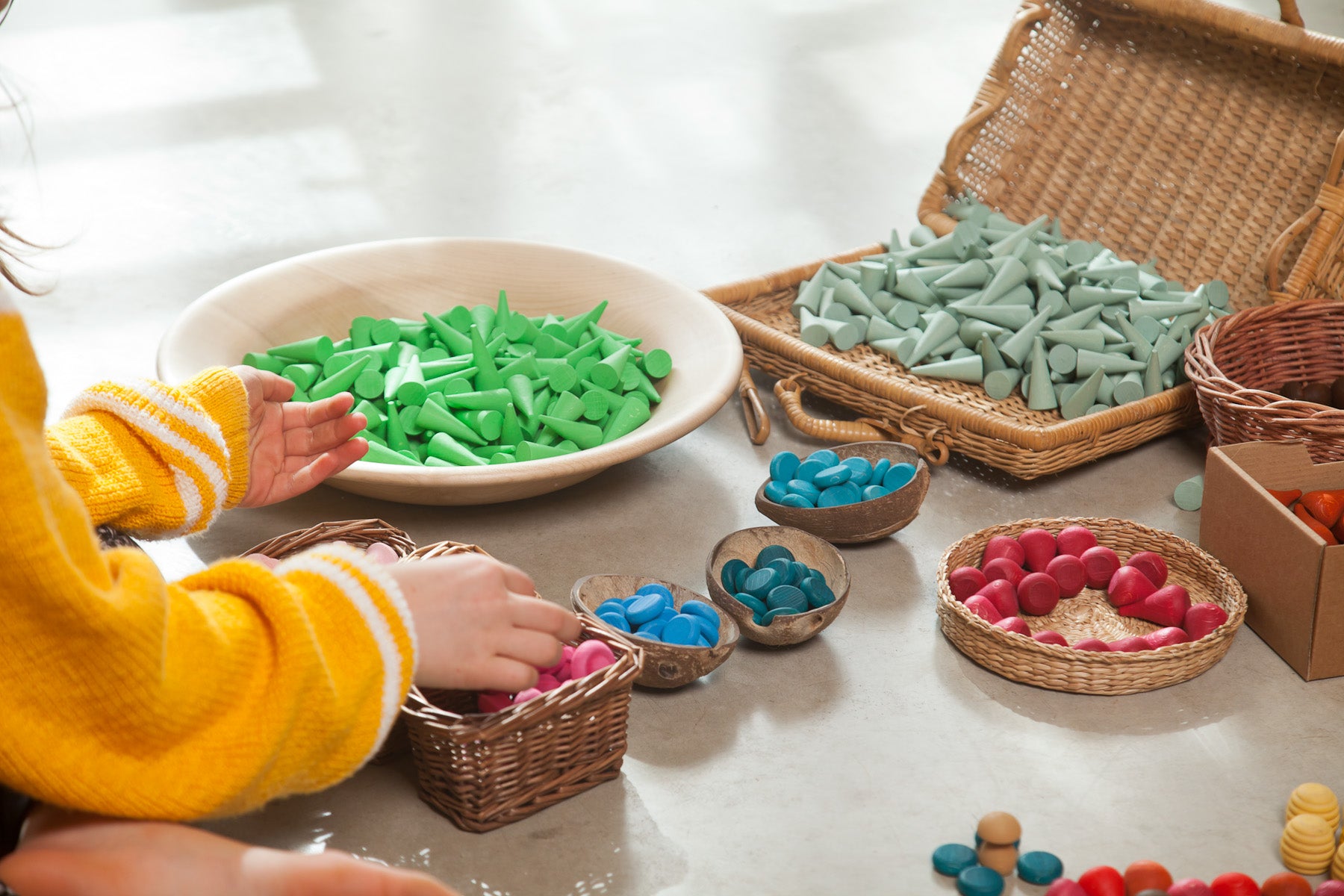 elementen van grapat opbergen