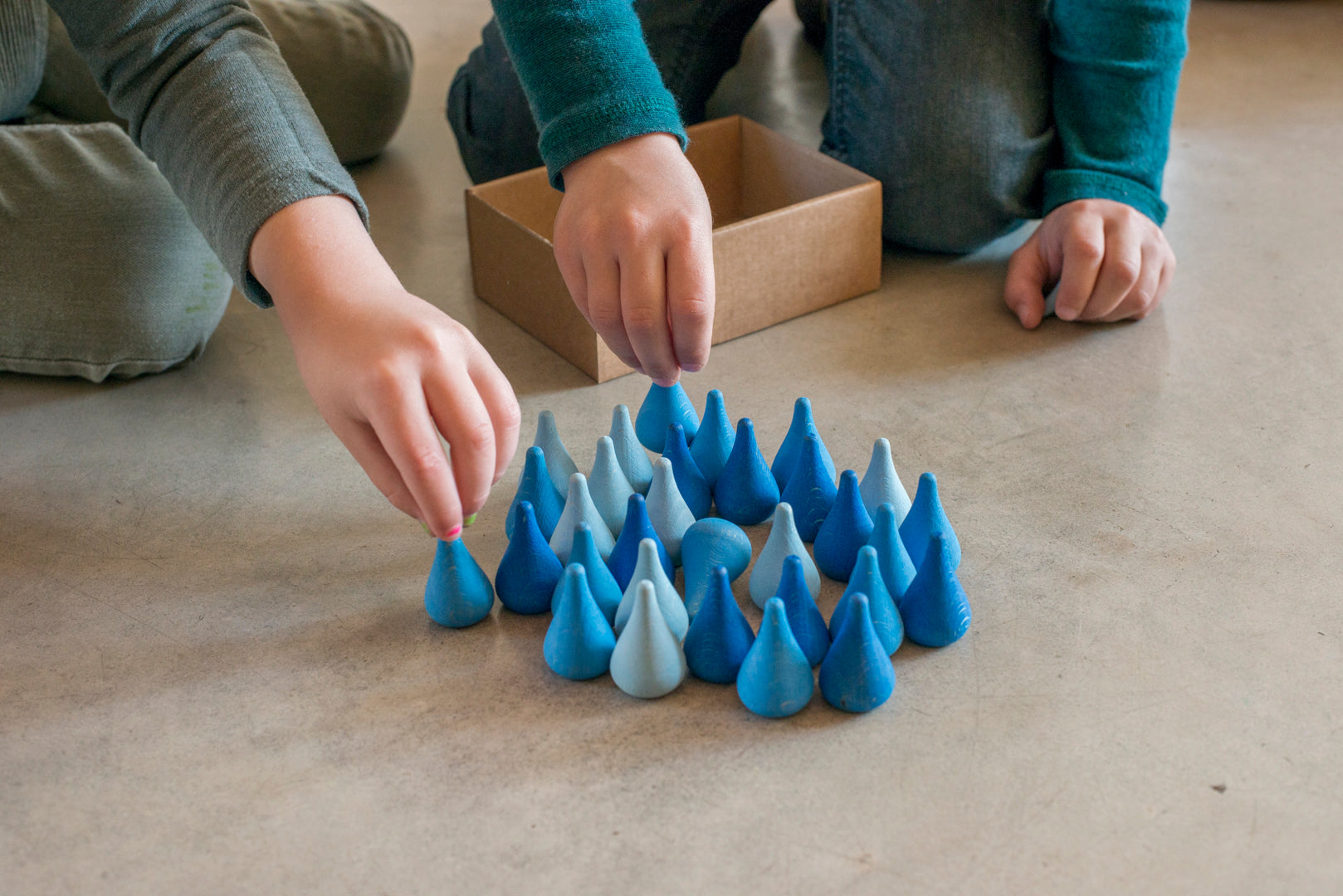 houten waterdruppels