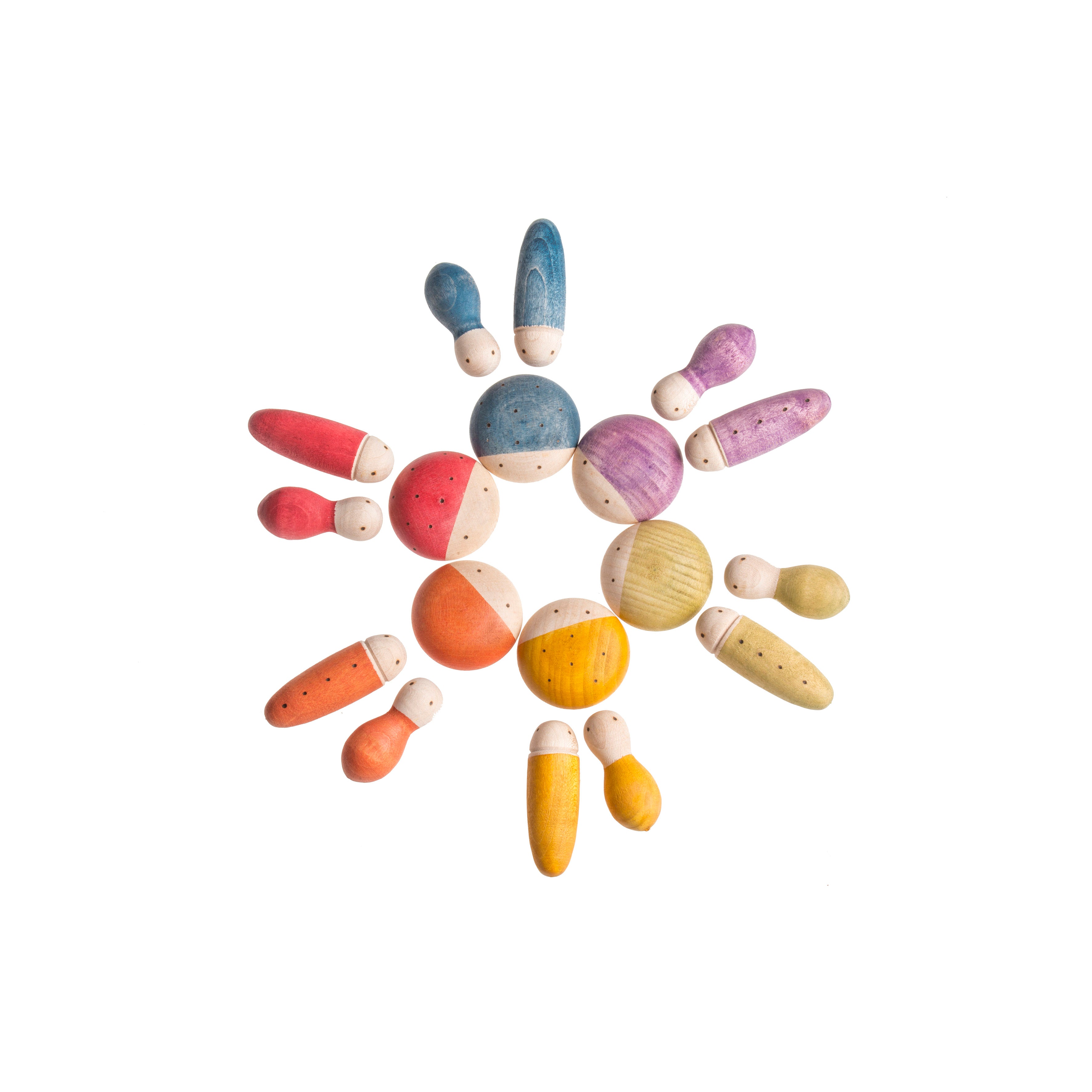 Grapat 18 houten insecten