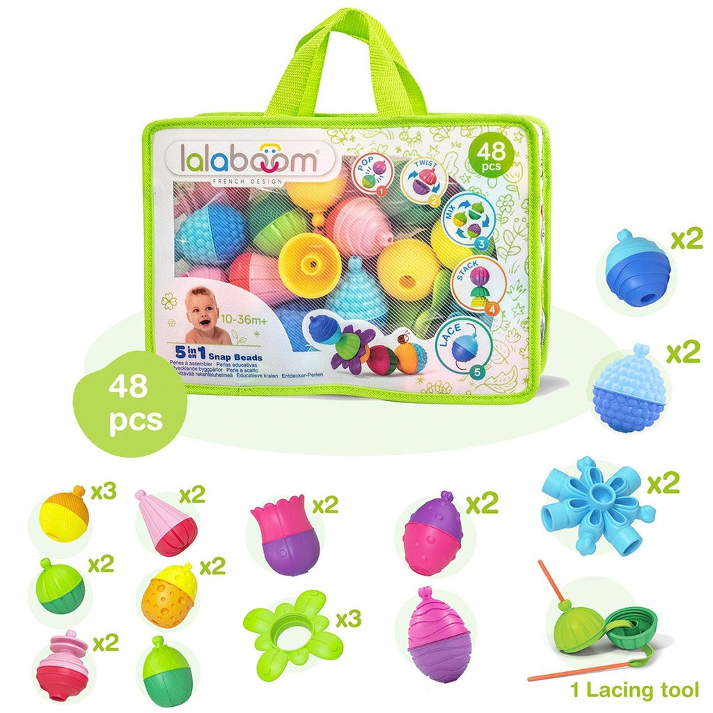 Lalaboom educatieve kralen en accessoires 48 stuks