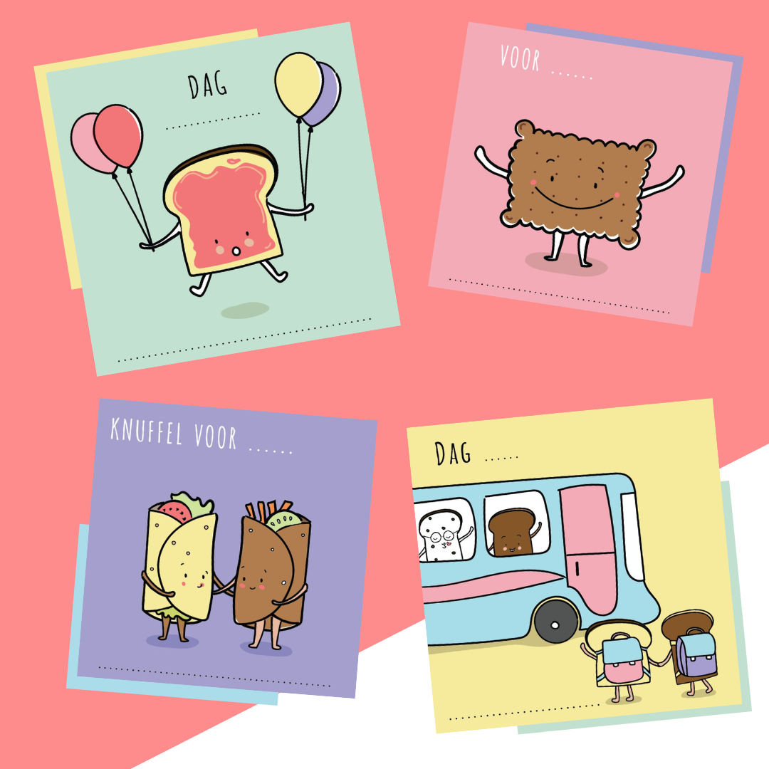 Hanne Luyten - brooddoosbriefjes reeks 2 met snackdoos