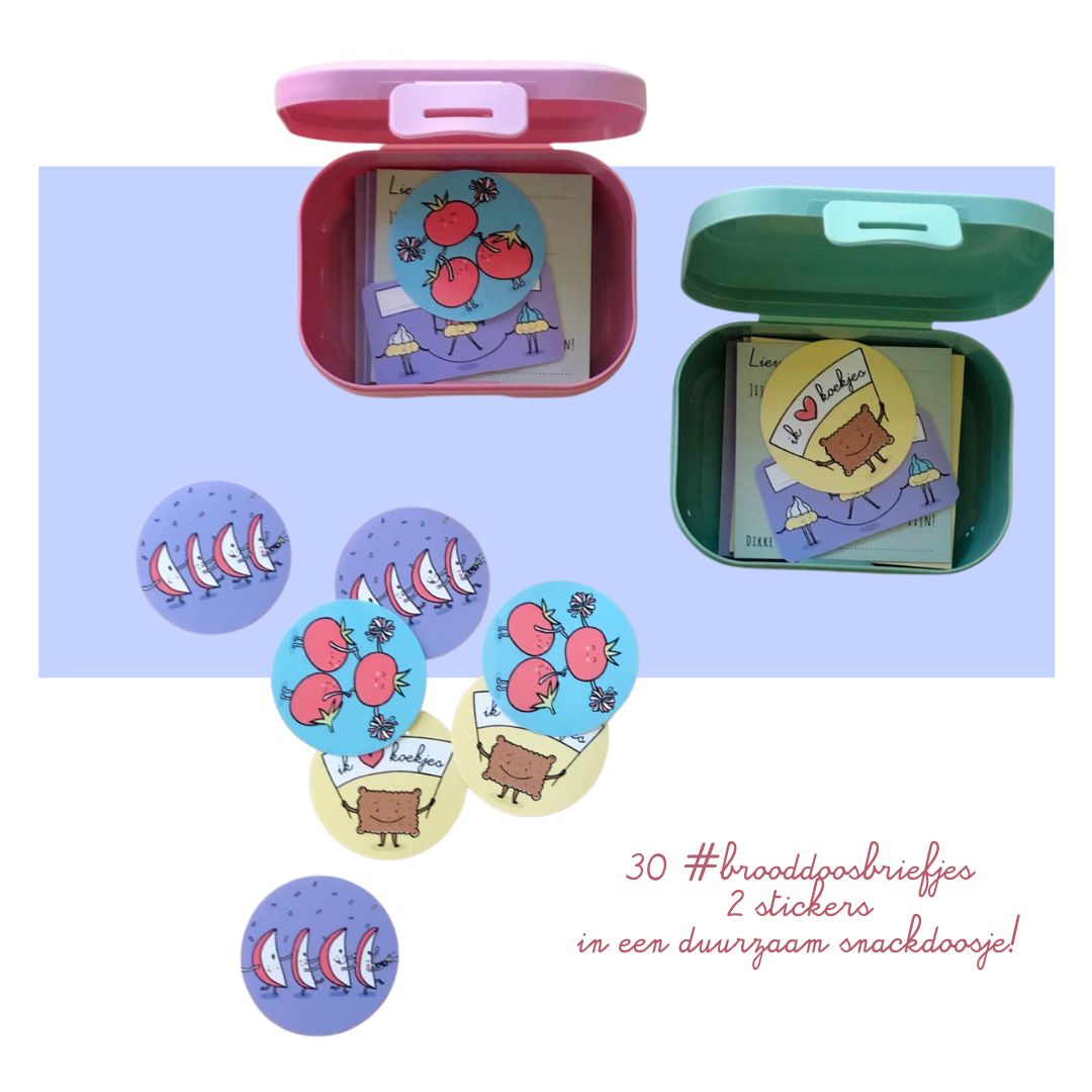 Hanne Luyten - brooddoosbriefjes reeks 2 met snackdoos