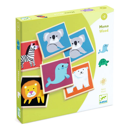 Djeco houten memo met dieren