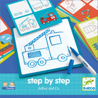 Djeco Step by Step tekenkaarten Arthur & Co