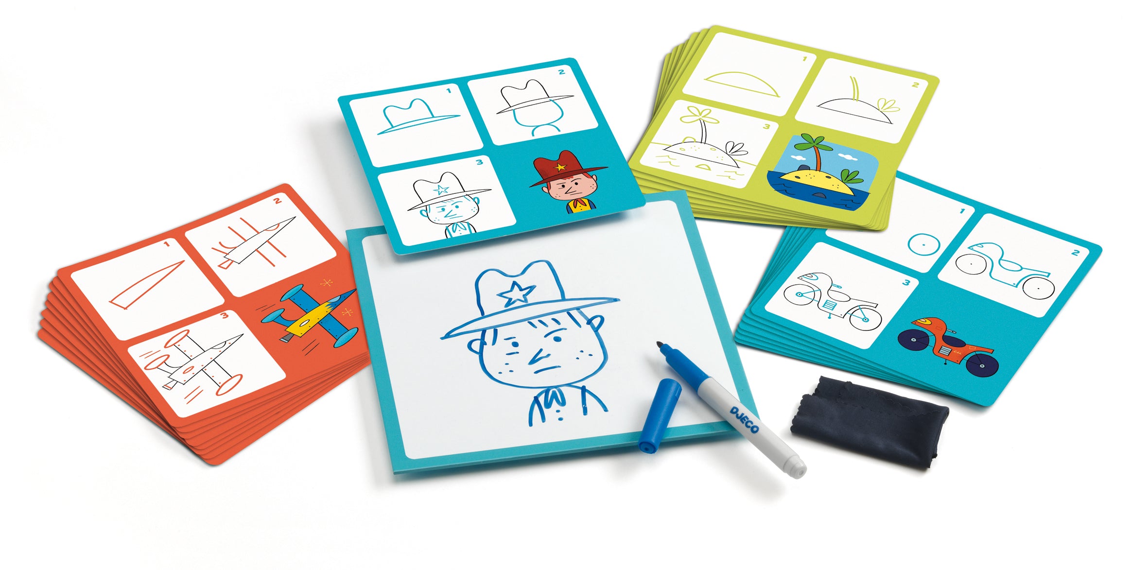 Djeco Step by Step tekenkaarten Arthur & Co