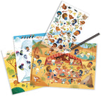 Djeco decalcomanie krasplaatjes savanne, woestijn en noordpool