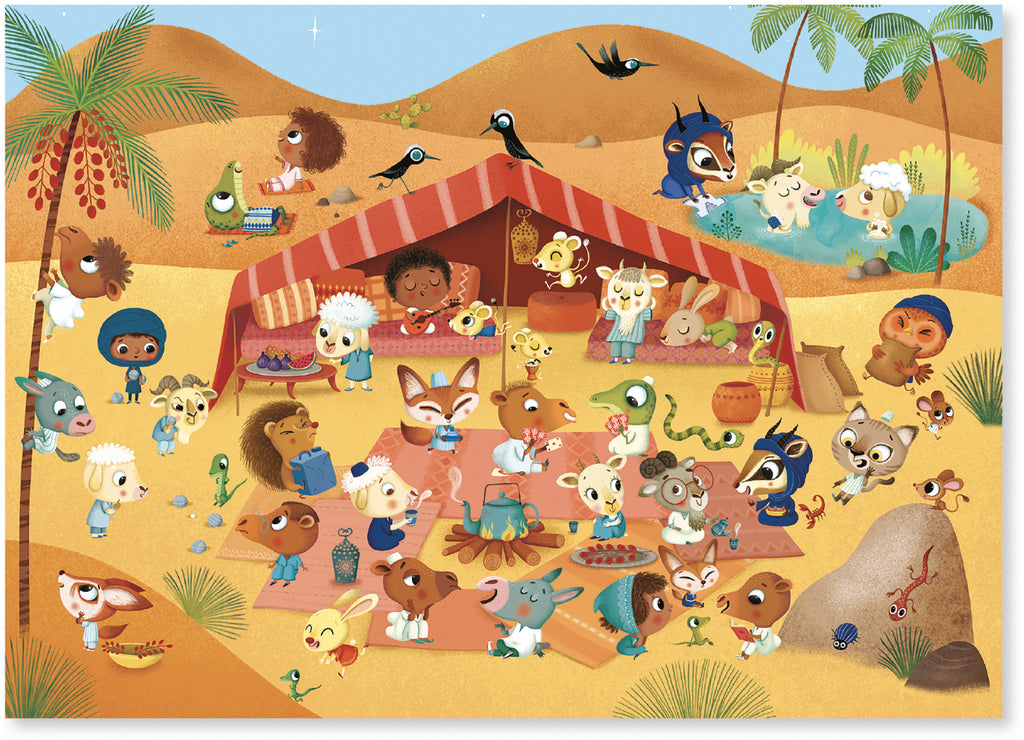 Djeco decalcomanie krasplaatjes savanne, woestijn en noordpool
