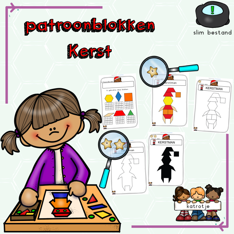 Katrotje | Patroonblokken kerst 🖨